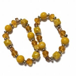 Two Vibrant Yellow Bracelets